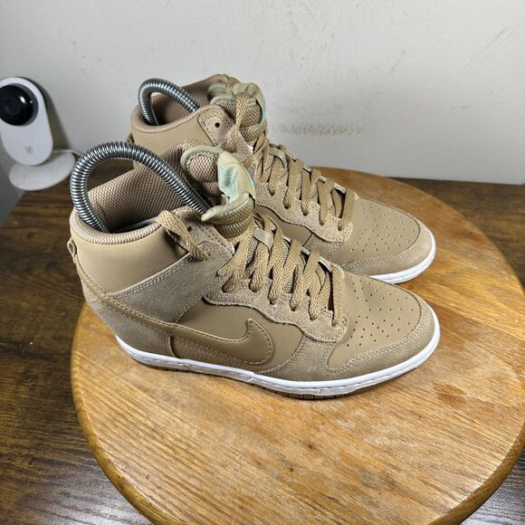 Nike Dunk Sky HI Essential Desert Camo Shoes Women's Size 644877-200